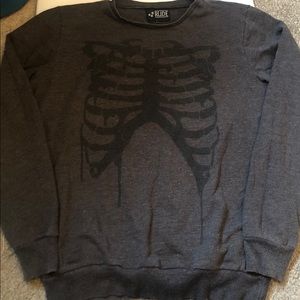 Grey rib cage sweatshirt